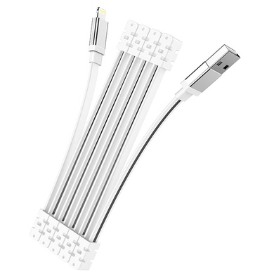 Дата кабель Hoco U103 Magnetic Absorption USB to Lightning (1m) White