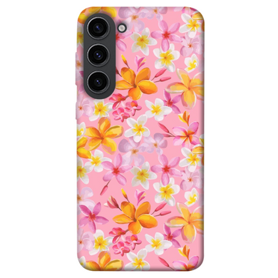TPU чехол Цветы для Samsung Galaxy S23, Сирень