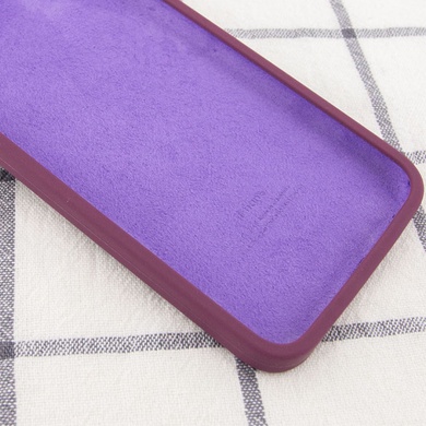 Чохол Silicone Case Square Full Camera Protective (AA) для Apple iPhone 11 Pro Max (6.5 "), Бордовий / Maroon