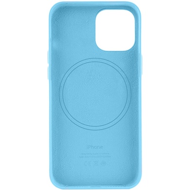 Кожаный чехол Leather Case (AA) with MagSafe для Apple iPhone 14 Plus (6.7") Blue
