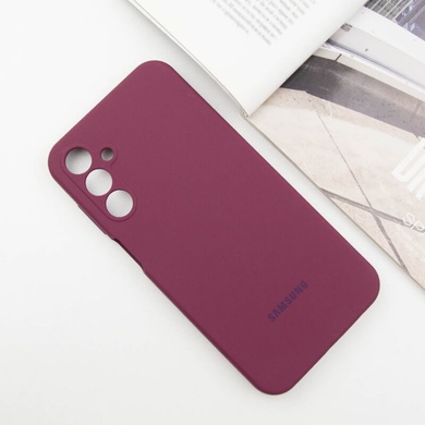 Чехол Silicone Cover Lakshmi Full Camera (AAA) with Logo для Samsung Galaxy A24 4G Бордовый / Plum