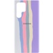 Чохол Silicone Cover Full Rainbow для Samsung Galaxy S22 Ultra, Белый / Сиреневый