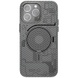 Чехол M-Tech Carbon soft touch with Magnetic Safe для Apple iPhone 12 Pro / 12 (6.1") Grey