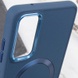 TPU чохол Bonbon Metal Style with MagSafe для Samsung Galaxy S22, Синій / Cosmos Blue