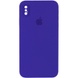 Чохол Silicone Case Square Full Camera Protective (AA) для Apple iPhone XS / X (5.8"), Фіолетовий / Ultra Violet