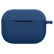 Силіконовий футляр New з карабіном для навушників Airpods Pro, Темно-синій / Midnight blue