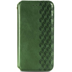 Кожаный чехол книжка GETMAN Cubic (PU) для Samsung Galaxy A51 Зеленый