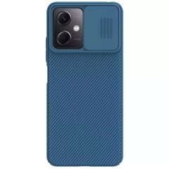 Карбоновая накладка Nillkin Camshield (шторка на камеру) для Xiaomi Poco X5 5G / Redmi Note 12 5G Синий / Blue