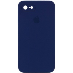 Чохол Silicone Case Square Full Camera Protective (AA) для Apple iPhone 7/8 / SE (2020) (4.7 "), Темно-синій / Midnight blue