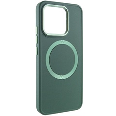 TPU чохол Bonbon Metal Style with MagSafe для Xiaomi 14, Зелений / Army green