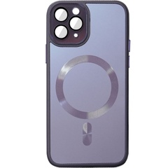 Чехол TPU+Glass Sapphire Midnight with MagSafe для Apple iPhone 14 Pro Max (6.7") Фиолетовый / Deep Purple