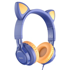 Накладні навушники Hoco W36 Cat ear, Midnight Blue