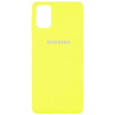 Чохол Silicone Cover Full Protective (AA) для Samsung Galaxy M51, Жовтий / Lemon