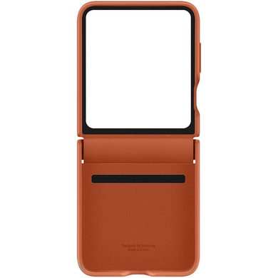 Кожаный чехол Leather Case (AAA) для Samsung Galaxy Z Flip5 Brown