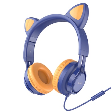 Накладные наушники Hoco W36 Cat ear Midnight Blue