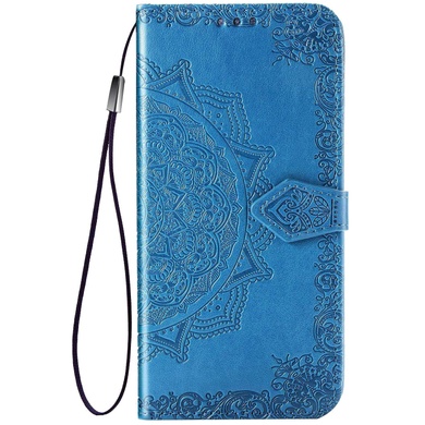 Кожаный чехол (книжка) Art Case с визитницей для Oppo A74 4G Синий
