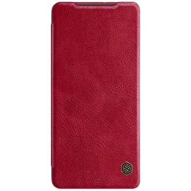 Кожаный чехол (книжка) Nillkin Qin Series для Samsung Galaxy S21 Ultra Красный