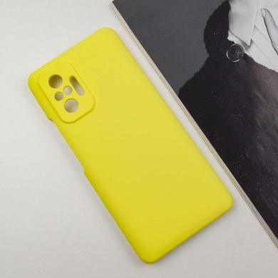 Чехол Silicone Cover Lakshmi Full Camera (AAA) для Xiaomi Redmi Note 10 Pro / 10 Pro Max Желтый / Yellow