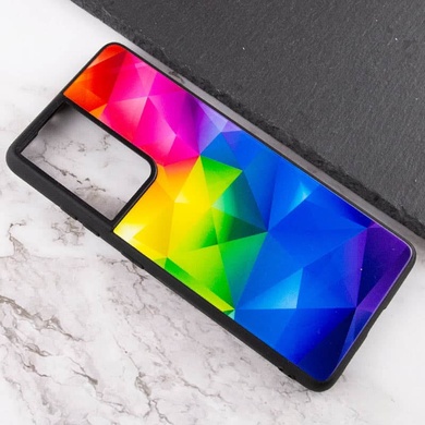 TPU+Glass чехол Diversity для Samsung Galaxy S21 Ultra Rainbow