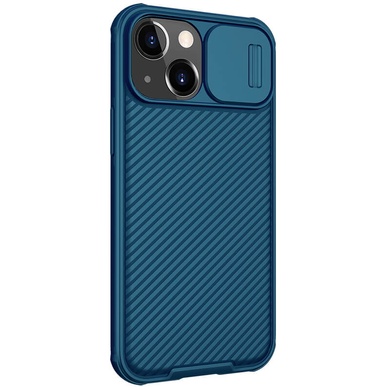 Карбоновая накладка Nillkin CamShield Pro Magnetic для Apple iPhone 14/13 (6.1") Синий