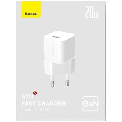 СЗУ Baseus GaN5 Fast Charger (mini) 1C 20W (CCGN05010) White