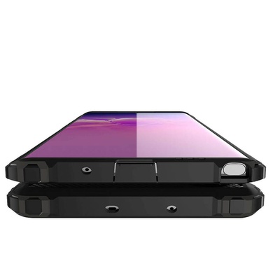 Броньований протиударний TPU + PC чохол Immortal для Samsung Galaxy Note 10 Plus, Чорний