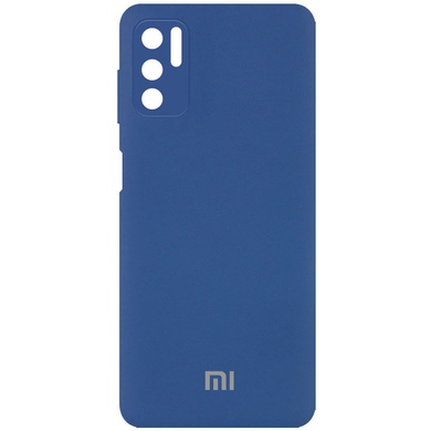 Чохол Silicone Cover Full Camera (AA) для Xiaomi Redmi Note 10 5G / Poco M3 Pro, Синій / Navy Blue