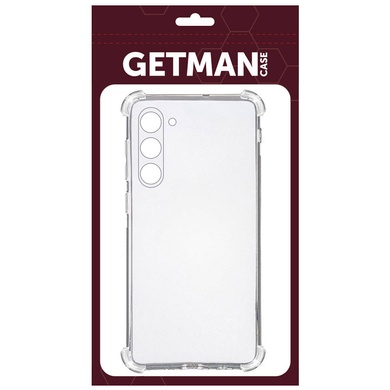 TPU чохол GETMAN Ease logo посилені кути Full Camera для Samsung Galaxy S23+, Безбарвний (прозорий)