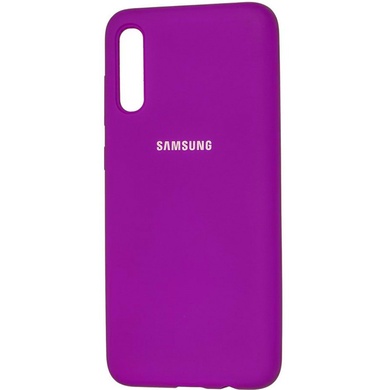 Чехол Silicone Cover Full Protective (AA) для Samsung A750 Galaxy A7 (2018) Серый / Lavender Gray