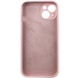 Чехол Silicone Case Full Camera Protective (AA) NO LOGO для Apple iPhone 15 Plus (6.7") Розовый / Chalk Pink