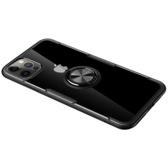 TPU+PC чохол Deen CrystalRing for Magnet (opp) для Apple iPhone 13 Pro (6.1 "), Бесцветный / Черный