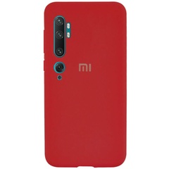 Чехол Silicone Cover Full Protective (AA) для Xiaomi Mi Note 10 / Note 10 Pro / Mi CC9 Pro Красный / Dark Red