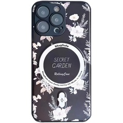 TPU+PC чохол Secret Garden with MagSafe для Apple iPhone 15 Pro Max (6.7"), Black