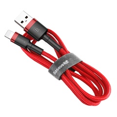 Дата кабель Baseus Cafule Lightning Cable 2.4A (1m) (CALKLF) Красный