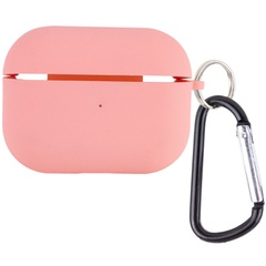 Силиконовый футляр с микрофиброй для наушников Airpods Pro Розовый / Pink