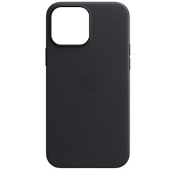 Кожаный чехол Leather Case (AAA) для Apple iPhone 13 mini (5.4") Черный / Midnight