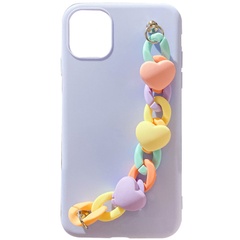 Чехол Chained Heart c подвесной цепочкой для Apple iPhone 11 (6.1") Lilac Blue