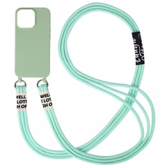 Чохол Cord case з довгим кольоровим ремінцем для Apple iPhone 11 Pro Max (6.5"), Зелений / Pistachio