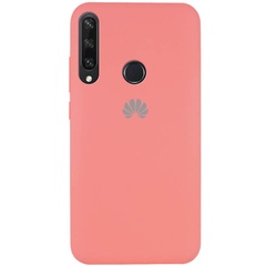 Чехол Silicone Cover Full Protective (AA) для Huawei Y6p Розовый / Peach