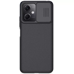 Карбоновая накладка Nillkin Camshield (шторка на камеру) для Xiaomi Poco X5 5G / Redmi Note 12 5G Черный / Black