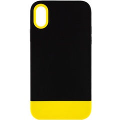 Чехол TPU+PC Bichromatic для Apple iPhone X / XS (5.8") Black / Yellow