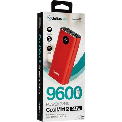 Портативний зарядний пристрій Gelius Pro CoolMini 2 PD GP-PB10-211 9600mAh, Червоний