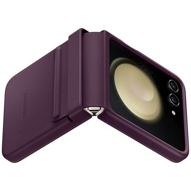 Шкіряний чохол Leather Case (AAA) для Samsung Galaxy Z Flip5, Purple