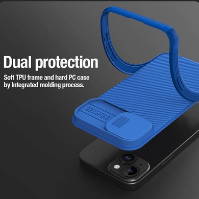 Карбонова накладка Nillkin CamShield Pro для Apple iPhone 15 (6.1"), Blue