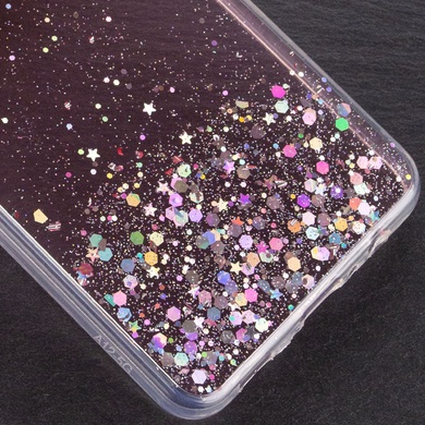 TPU чохол Star Glitter для Samsung Galaxy A12 / M12, Прозрачный / Розовый