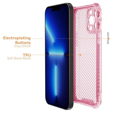 Чехол TPU Ease Carbon color series для Apple iPhone 12 Pro Max (6.7") Розовый / Прозрачный