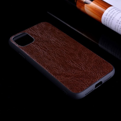Кожаный чехол PU Retro classic для Apple iPhone 12 mini (5.4") Темно-коричневый