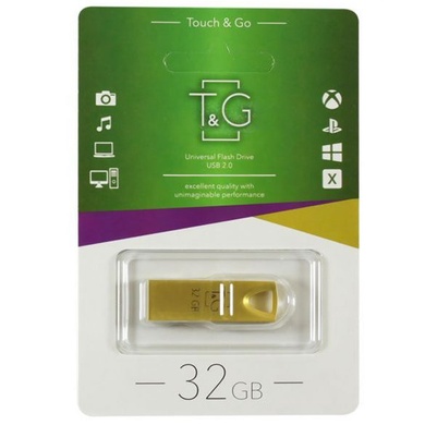 Флеш-драйв USB Flash Drive T&G 117 Metal Series 32GB, Золотий