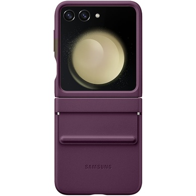 Кожаный чехол Leather Case (AAA) для Samsung Galaxy Z Flip5 Purple