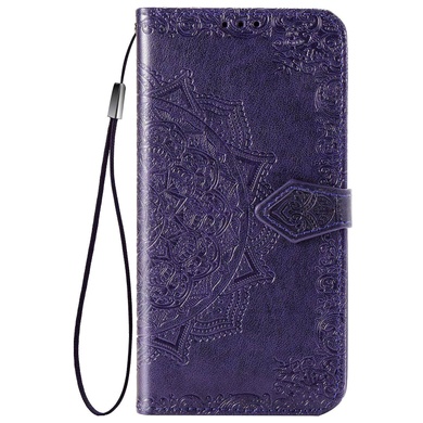 Кожаный чехол (книжка) Art Case с визитницей для Oppo A74 4G Фиолетовый